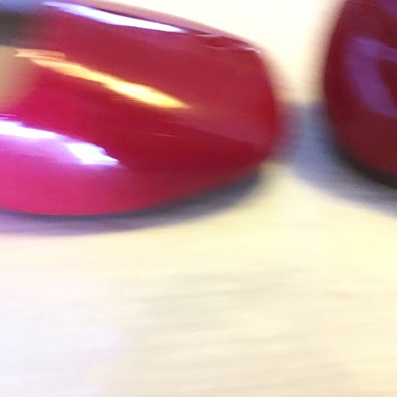 Red Patent Triple-Strap Mary Jane Flats - Women - Picture 7 of 8